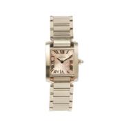 Pre-owned Stainless Steel watches Cartier Vintage , Pink , Dames