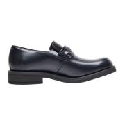 Glanzende leren loafers met gevlochten band Our Legacy , Black , Heren