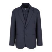 Klassieke jassen met omkeerbare kraag Emporio Armani , Blue , Heren