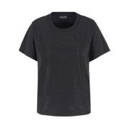 Casual Katoenen T-shirt Emporio Armani , Black , Dames