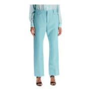 Slim Straight Leg Cigarette Pants Tom Ford , Blue , Dames