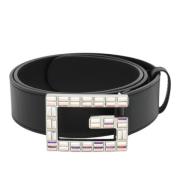 Pre-owned Leather belts Gucci Vintage , Black , Dames