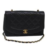 Pre-owned Leather chanel-bags Chanel Vintage , Black , Dames