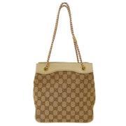 Pre-owned Canvas gucci-bags Gucci Vintage , Beige , Dames