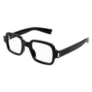 Vierkante optische brillen in zwart Saint Laurent , Black , Unisex