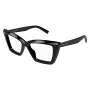 Gedurfde Cat Eye Optische Bril Saint Laurent , Brown , Unisex