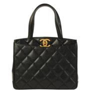 Pre-owned Leather chanel-bags Chanel Vintage , Black , Dames