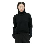 Wolmix T-Neck Sweater Moncler , Black , Dames