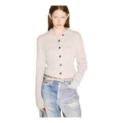 Gebreide Polo Cardigan Our Legacy , Beige , Dames