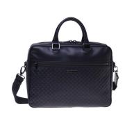 Professional bag with black braided print Baldinini , Black , Heren