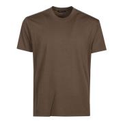 Casual Katoenen T-shirt Tom Ford , Brown , Heren