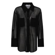 Zakdetail Shirt Victoria Beckham , Black , Dames