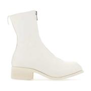 Witte lederen PL2 -laarzen Guidi , White , Dames