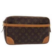 Pre-owned Canvas clutches Louis Vuitton Vintage , Brown , Dames