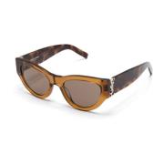 SL M94 011 Sunglasses Saint Laurent , Brown , Dames