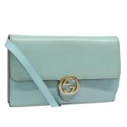 Pre-owned Leather gucci-bags Gucci Vintage , Blue , Dames