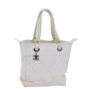 Pre-owned Coated canvas chanel-bags Chanel Vintage , White , Dames