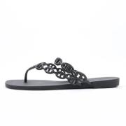 Pre-owned Rubber sandals Hermès Vintage , Black , Dames