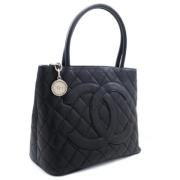 Pre-owned Leather chanel-bags Chanel Vintage , Black , Dames