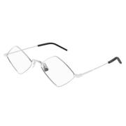 Diamanten optische bril in zilver Saint Laurent , Gray , Unisex