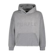 Warme Fleece Hoodie Purple Brand , Gray , Heren