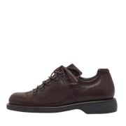 Pre-owned Leather sneakers Armani Pre-owned , Brown , Heren