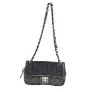 Pre-owned Leather chanel-bags Chanel Vintage , Black , Dames