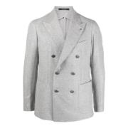 Grijze Blazer van Wol-Kasjmiermix Tagliatore , Gray , Heren