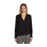 Adele Lurex Shirt met Lange Mouwen Mason's , Black , Dames