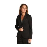 Helena Damesblazer met Zebra Print Mason's , Black , Dames