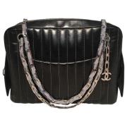 Pre-owned Leather chanel-bags Chanel Vintage , Black , Dames