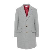 Grijze wollen jas knoopsluiting Brunello Cucinelli , Gray , Heren