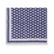 Geometrische Zijden Zakdoek Brunello Cucinelli , Blue , Heren