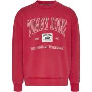 Retro-Sportieve Rode Trui Tommy Jeans , Red , Heren