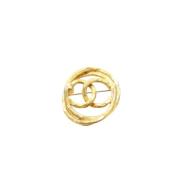 Pre-owned Metal chanel-jewelry Chanel Vintage , Yellow , Dames