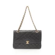 Pre-owned Leather chanel-bags Chanel Vintage , Black , Dames