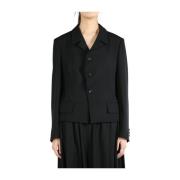 Zwarte Jas voor Stijlvolle Look Comme des Garçons , Black , Dames