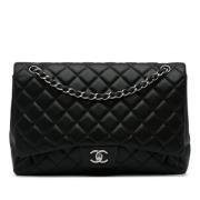 Pre-owned Leather shoulder-bags Chanel Vintage , Black , Dames