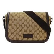 Pre-owned Canvas gucci-bags Gucci Vintage , Beige , Dames