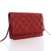 Pre-owned Leather chanel-bags Chanel Vintage , Red , Dames