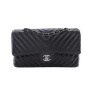 Pre-owned Leather chanel-bags Chanel Vintage , Black , Dames