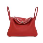 Pre-owned Leather handbags Hermès Vintage , Red , Dames