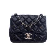 Pre-owned Leather chanel-bags Chanel Vintage , Black , Dames