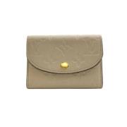 Pre-owned Leather wallets Louis Vuitton Vintage , Beige , Dames