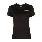 Klassieke Bloemen T-Shirt Kenzo , Black , Dames