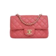 Pre-owned Leather chanel-bags Chanel Vintage , Pink , Dames