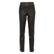 Stretch Leren Broek Arma , Brown , Dames