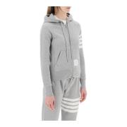 Gestreepte 4-Bar Hoodie Sweatshirt Thom Browne , Gray , Dames