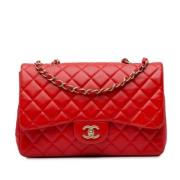 Pre-owned Leather shoulder-bags Chanel Vintage , Red , Dames