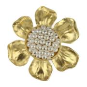 Pre-owned Metal brooches Givenchy Pre-owned , Yellow , Dames